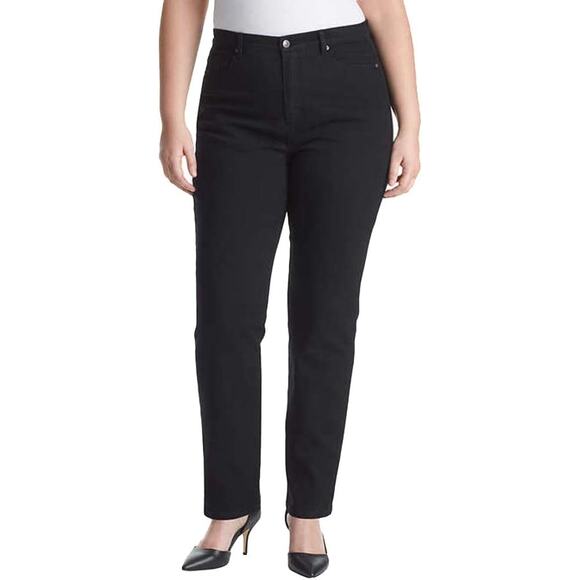 NWT Gloria Vanderbilt Women Amanda Classic Rise Tapered Leg Black Jean 20 - Picture 6 of 13
